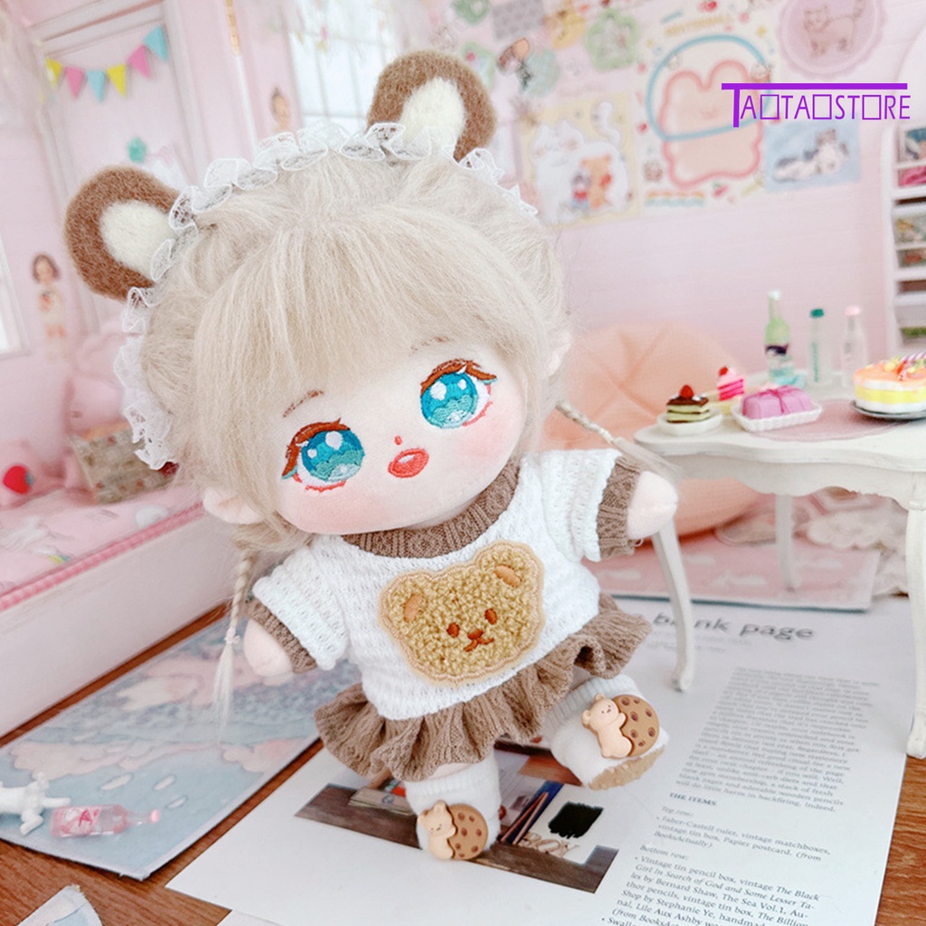 Búp Bê Nhồi Bông Đồ Chơi Hình Gấu Mềm 20cm