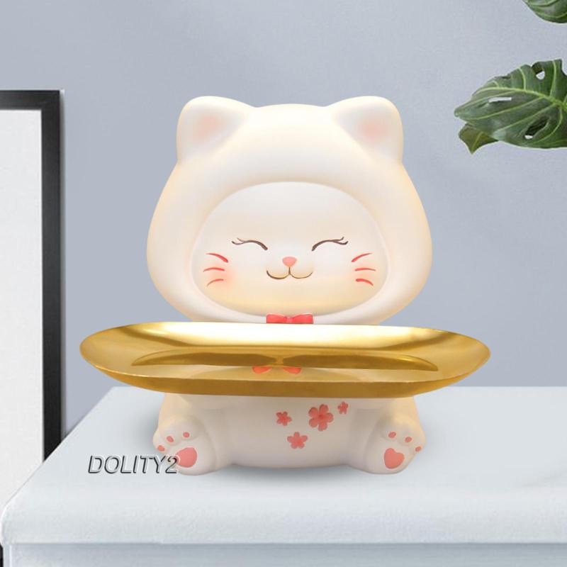 [Dolity2] Khay Đựng Chìa Khóa Điêu Khắc Hình Động Vật Bằng Nhựa Resin Cho Văn Phòng