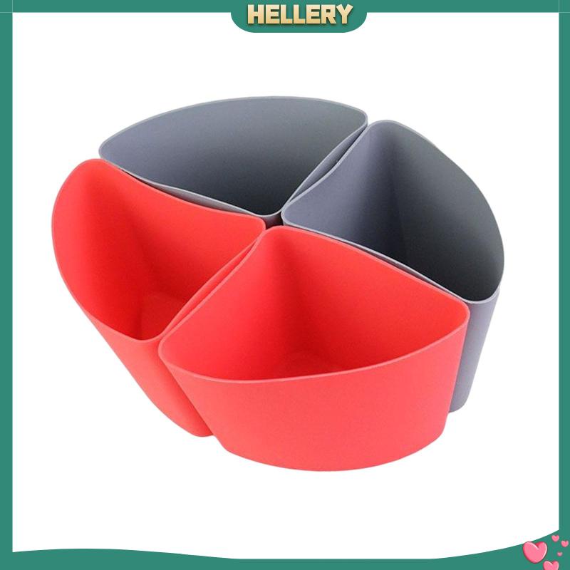 Set 4 Miếng Silicone Lót Nồi Nấu Ăn Chậm Chống Rò Rỉ Tái Sử Dụng Linh Hoạt