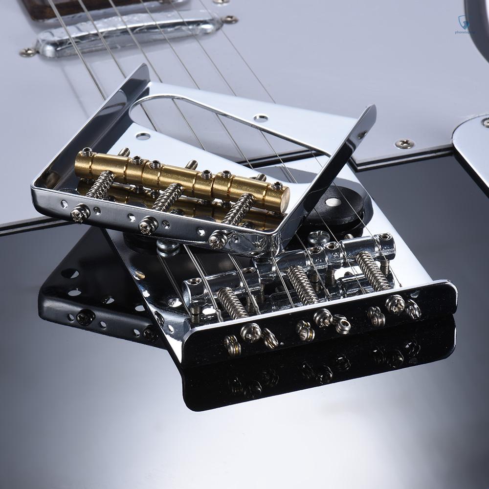 Cầu Ngựa Gạt Tàn Bằng Đồng Thau Mạ Chrome Thay Thế Cho Đàn Guitar Điện F TL Kèm Ốc Vít Cờ Lê