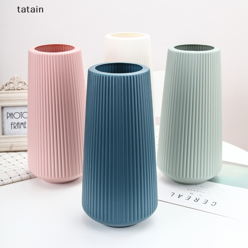 Bình Hoa Bằng Nhựa Giả Gốm Sứ Kiểu Dáng Đơn Giản Dùng Trang Trí Nhà