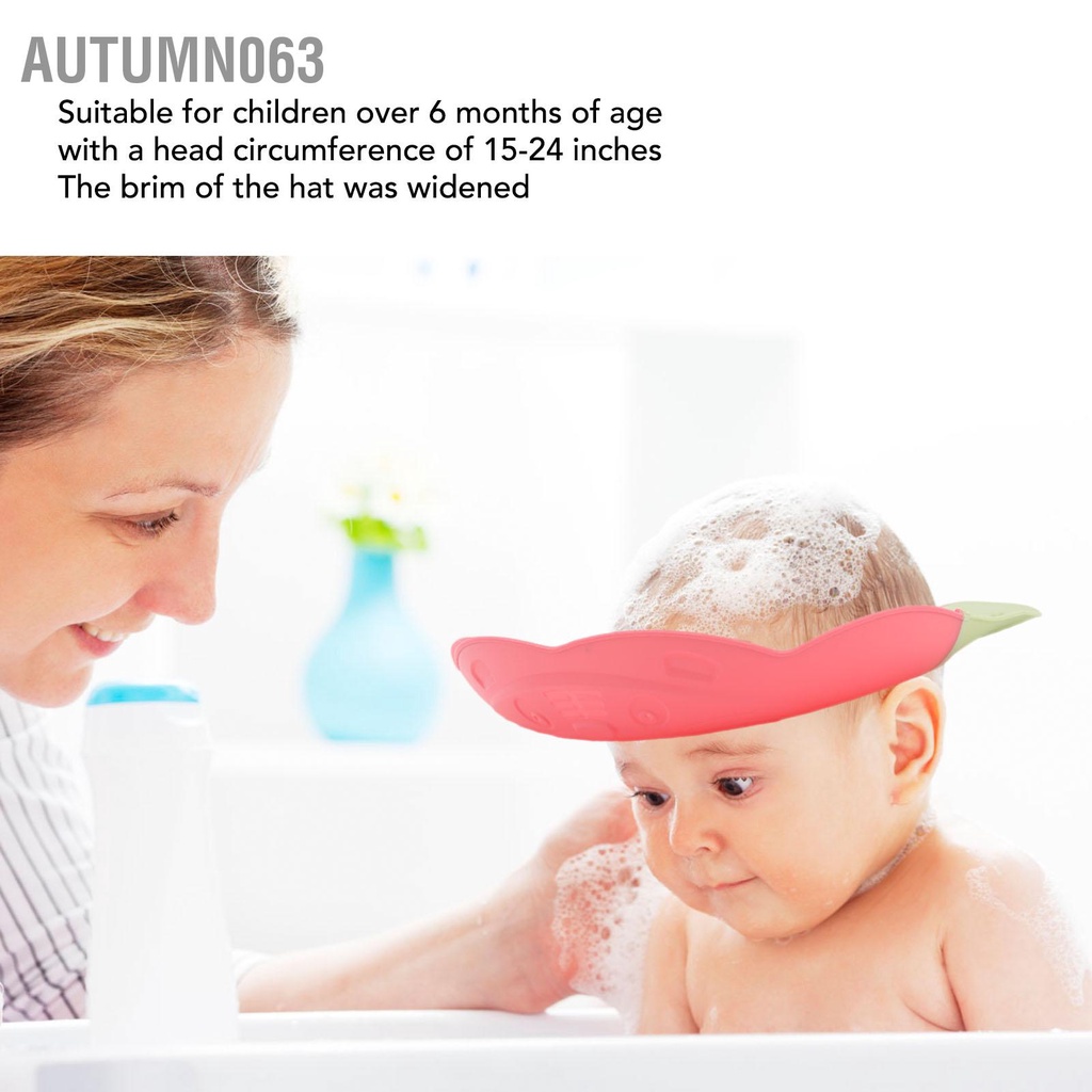 Autumn063 Tấm chắn gội đầu cho trẻ em Silicone chống thấm nước Đàn hồi mở rộng vành bé tắm có thể điều chỉnh