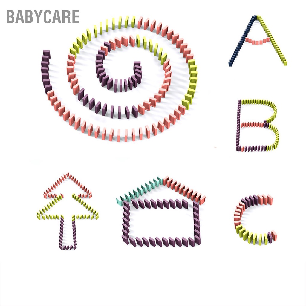 Babycare Có hàng sẵn Bộ xếp hình xe lửa Domino Đồ chơi trẻ em vui nhộn và giáo dục