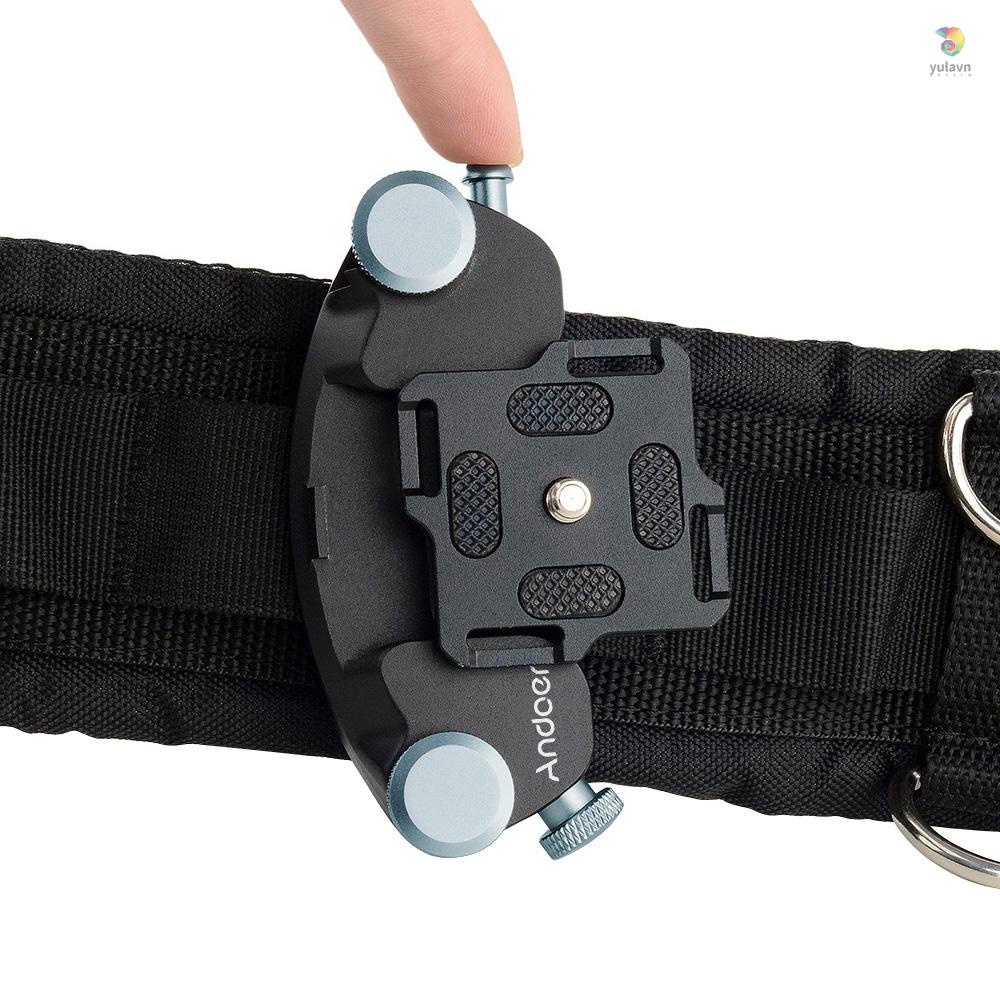 ANDOER Kẹp Gắn Máy Ảnh yula Tháo Lắp Nhanh Bằng Kim Loại Cho Dslrs Max. yula) Và Dây Đeo Thắt Lưng Tải Trọng Lớn 20kg 20kg Chất Lượng Cao