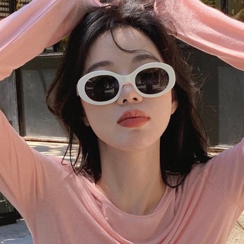 Kính Mát Chống Tia UV400 Tròng Oval Thời Trang Cho Nữ
