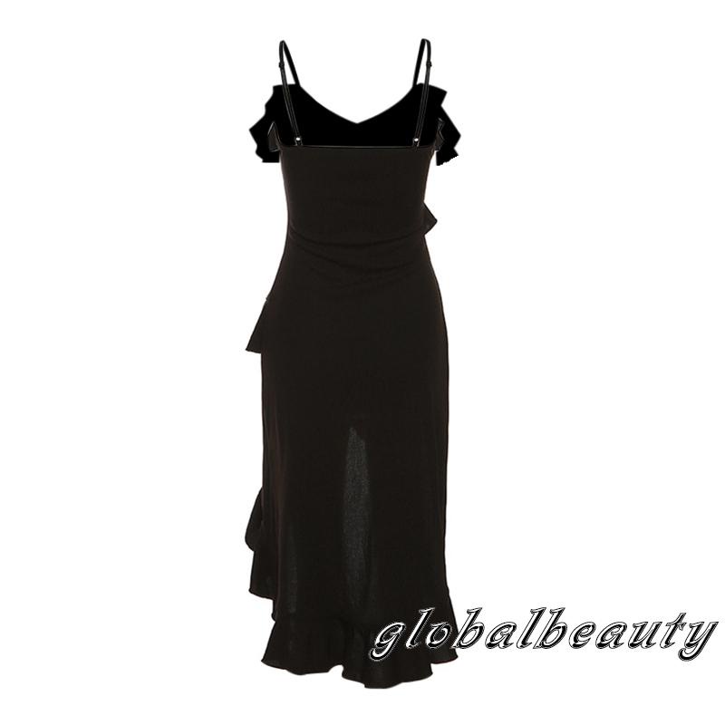 Đầm Hai Dây Mùa Hè Quấn Eo Thấp Gợi Cảm Cho Nữ