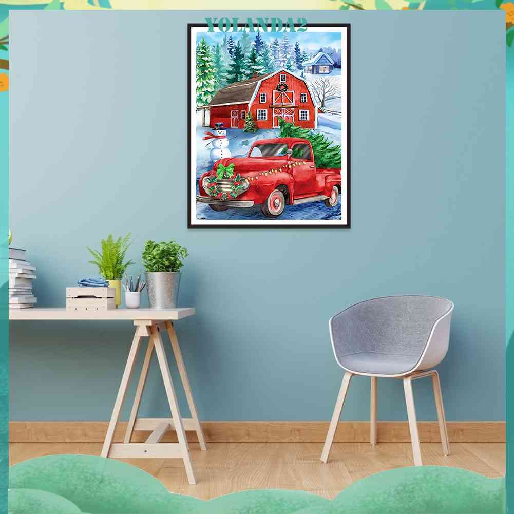 Tranh Đính Đá Kim Cương Toàn Bộ 5D DIY Hình Vẽ Giáng Sinh