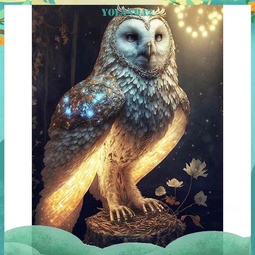 Tranh Đính Đá Kim Cương Toàn Bộ 5D DIY Hình Vẽ Con Cú