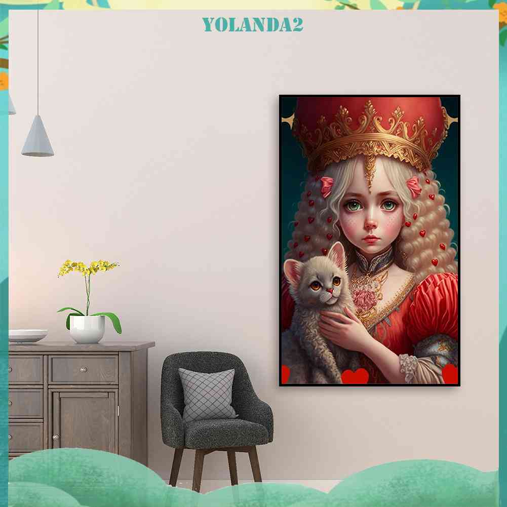 Tranh Đính Đá Kim Cương Toàn Bộ 5D DIY Hình Vẽ Cô Gái Trang Trí Nhà Cửa