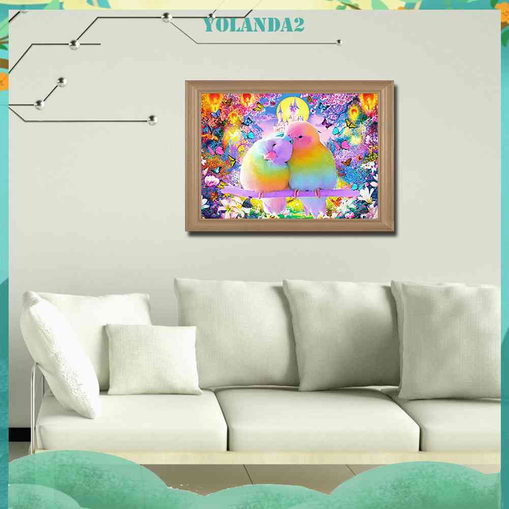 Tranh Đính Đá Kim Cương Toàn Bộ 5D DIY Hình Vẽ Vẹt