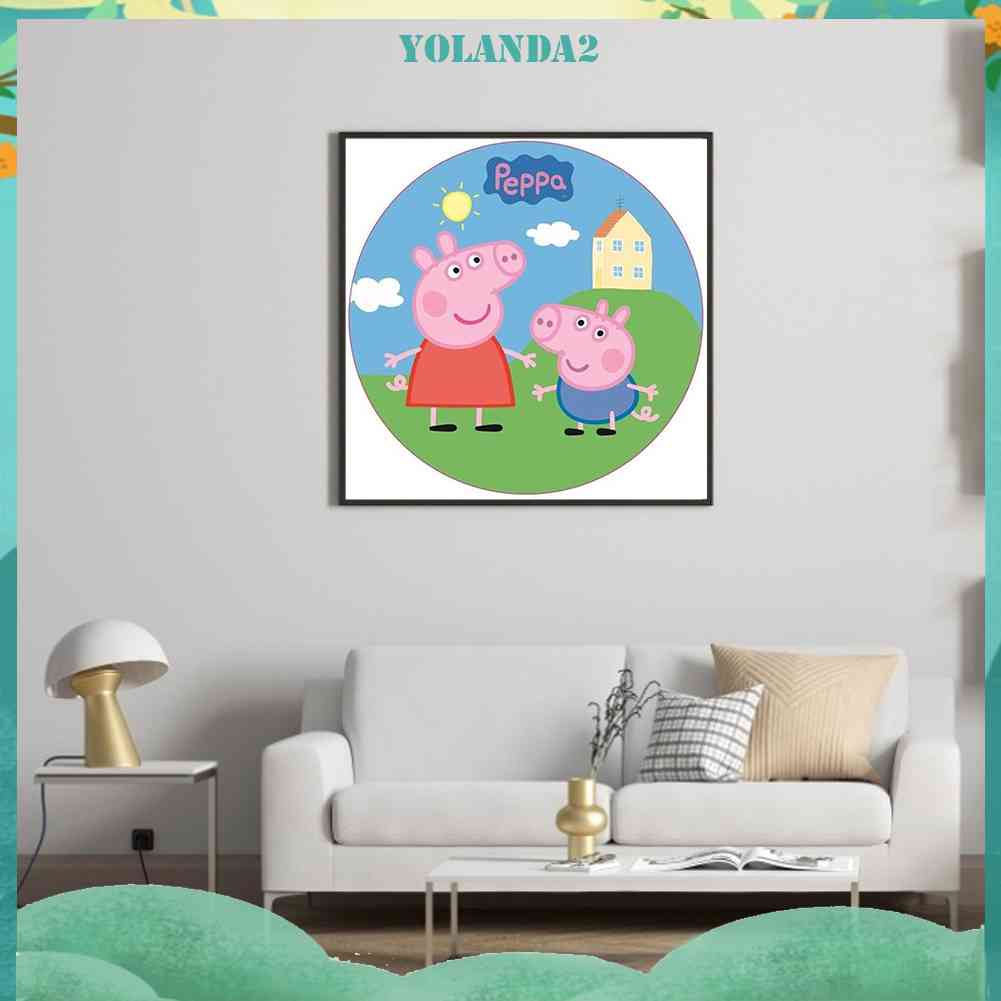 Bộ Tranh Đính Đá 5D Toàn Diện Họa Tiết Chú Heo Dễ Thương Độc Đáo DIY Dùng Trang Trí