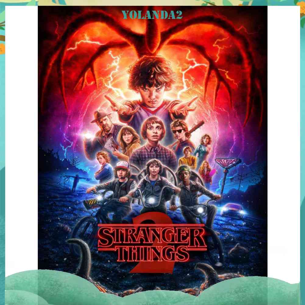 Bộ Tranh Đính Đá Tự Làm Toàn Diện Họa Tiết Stranger Things
