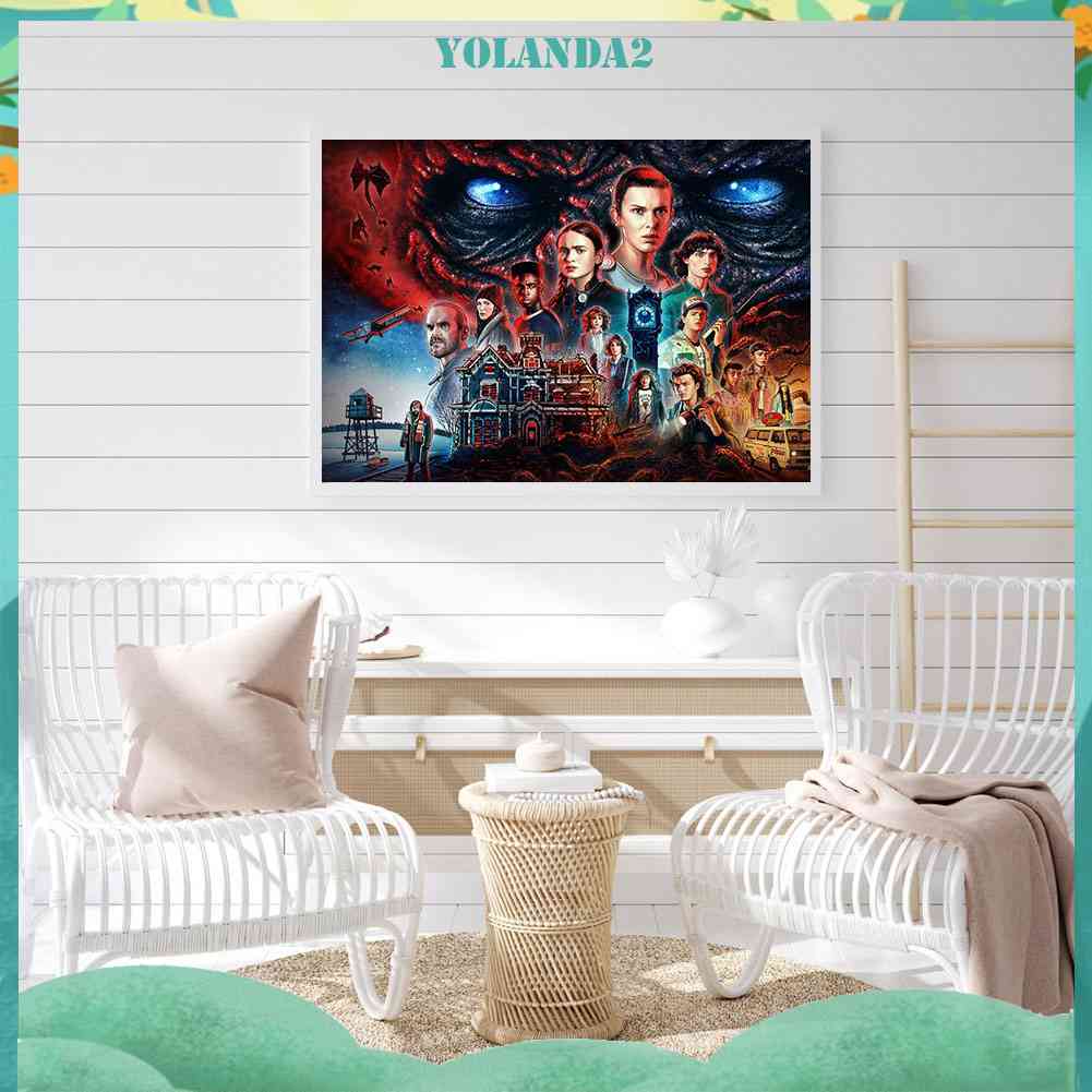 Tranh Đính Đá Kim Cương Toàn Bộ Tròn In Hình Phim Stranger Things
