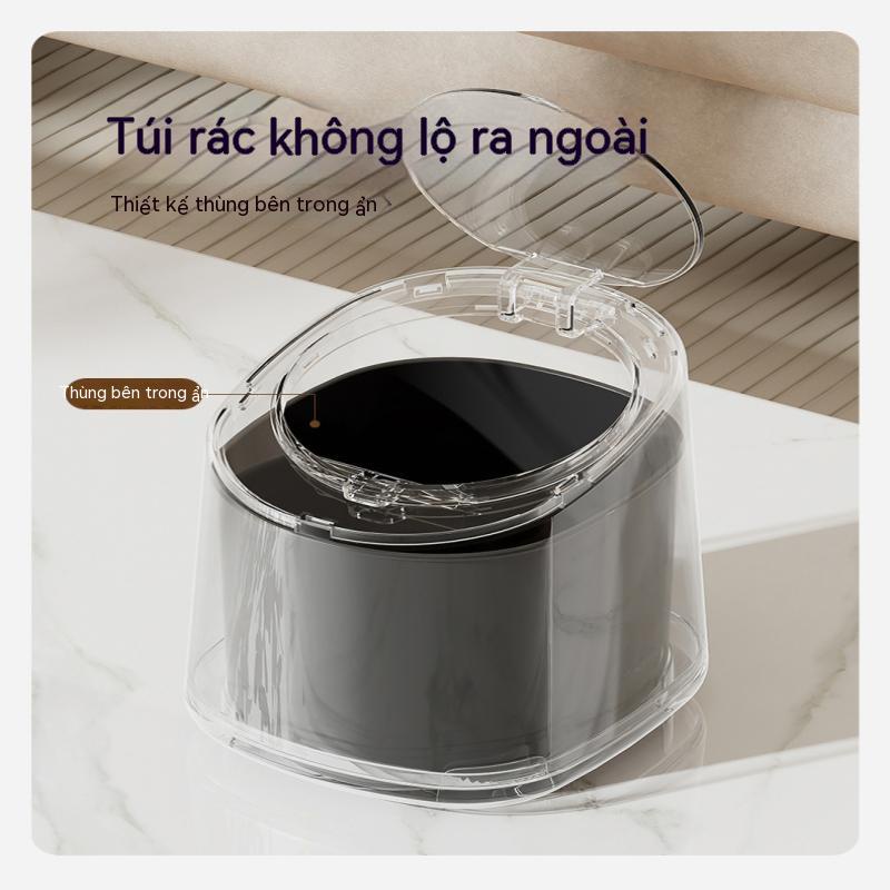 Máy tính để bàn mini kiểu ấn thùng rác đẹp phòng khách văn phòng phòng phòng ngủ ô tô nắp gập thùng nhựa đựng đồ