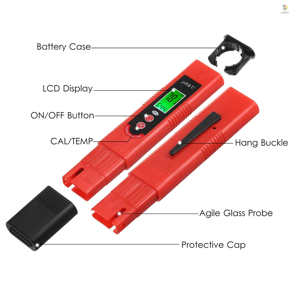 Máy Kiểm Tra Tiết Kiệm Năng Lượng Và Tiết Kiệm Điện pH-007T pH-007T Kiểu Bút pH Độ Chính Xác Cao Với Chức Năng Cảm Biến Nhiệt Độ Tự Động ATC Calibration Và Màn Hình LCD