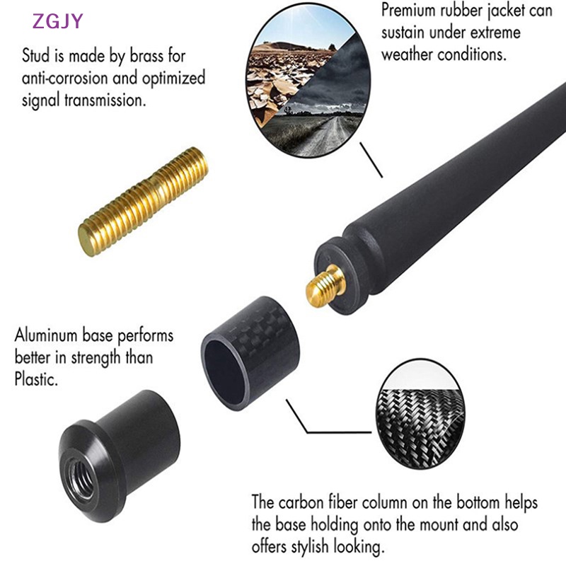 Ăng Ten Cao Su 7 inch Cho Jeep 07-22 / Dodge Ram / Ford Raptor / F150 2009-2022 Mới