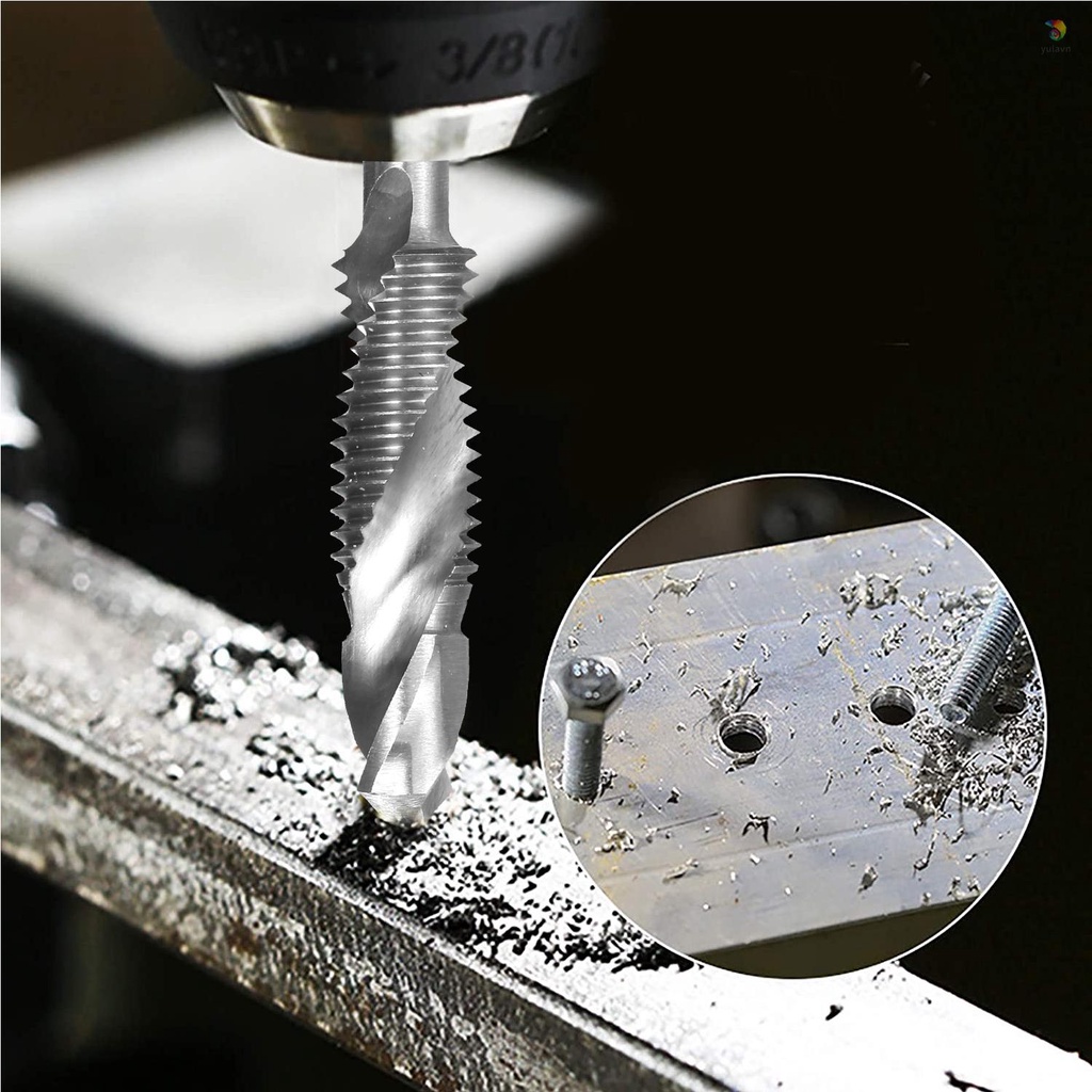 Bộ 7 Mũi Khoan Và Vít HSS M3-M12 Thay Đổi Nhanh 1 / 4in Tiện Lợi