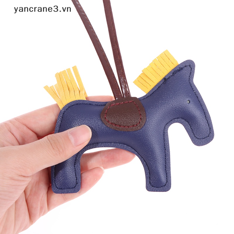 Móc Chìa Khóa Bằng Da PU Handmade Họa Tiết Ngựa 3.vn {yancrane3}