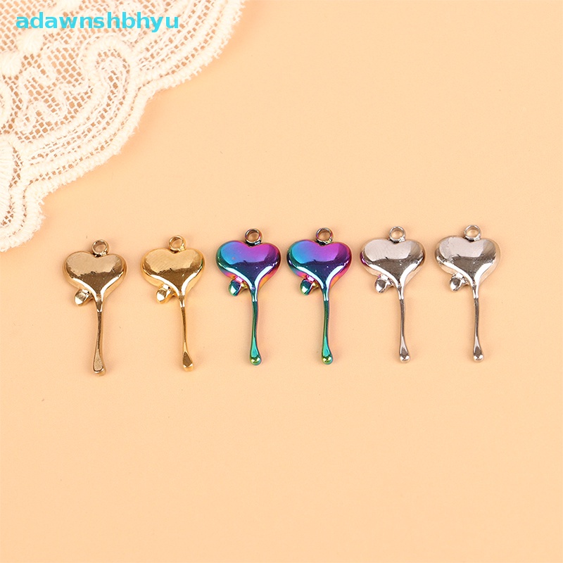 Set 2 Mặt Dây Chuyền Hình Trái Tim Bằng Thép Không Gỉ Cho Nam Nữ