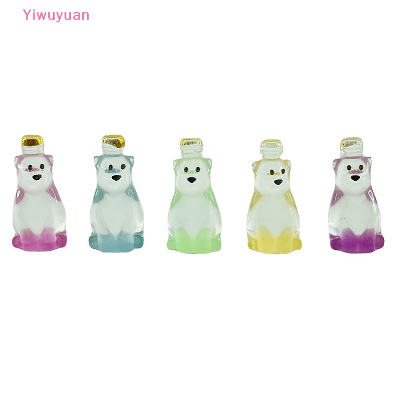 Bộ 5 Gấu Bắc Cực Mini Bằng Nhựa Phát Sáng Trong Suốt Mới