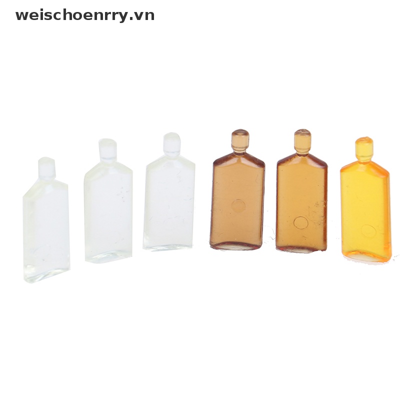 Set 6 Chai Rượu Mini Tỉ Lệ 1: 12 Dùng Trang Trí Nhà Búp Bê