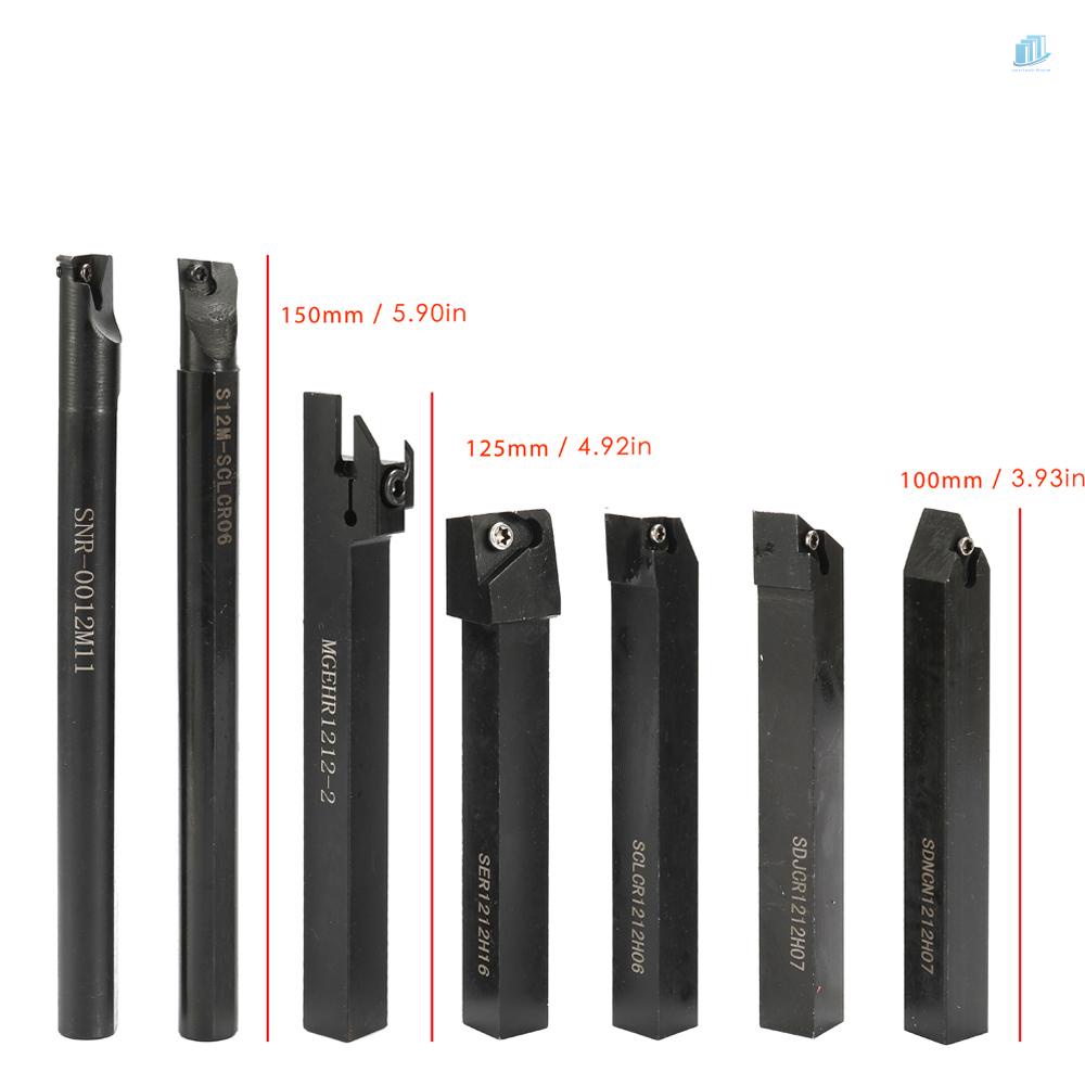 Bộ 7 Dụng Cụ Hỗ Trợ Cho Máy Tiện (s2mwvn) 12mm Bằng Thép Tungsten