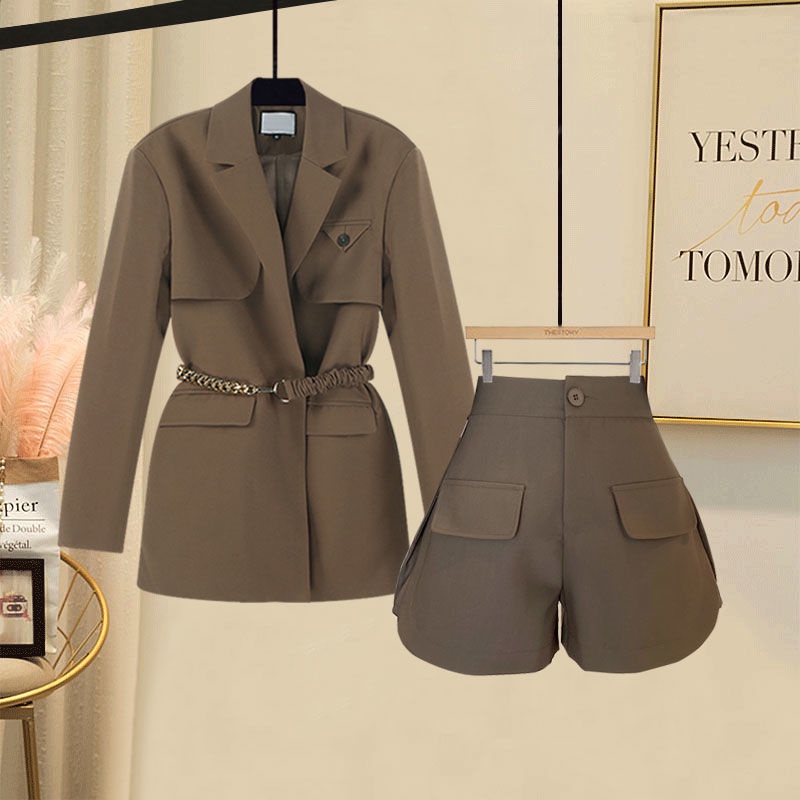 Áo Khoác Suit Plus Size + Quần Ống Rộng Thời Trang Mùa Xuân 2023 Cho Nữ