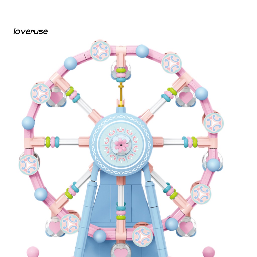 1 Hộp Đồ Chơi Lắp Ráp Vòng Quay Ngựa Gỗ Dễ Thương Cho Bé