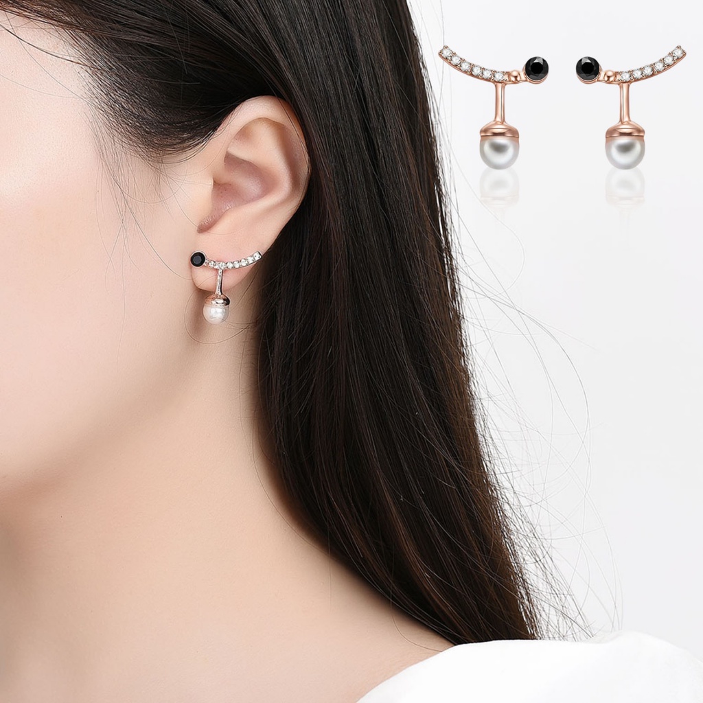 1 Bộ Vòng cổ Và Bông Tai Đính Kim Cương Giả Cho Nữ