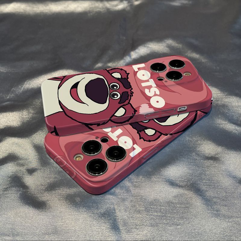 Ốp Điện Thoại Siêu Mỏng In Hình Gấu Dâu Tây Cho Iphone X XS11 12 13Promax XR / 14 / A2AV