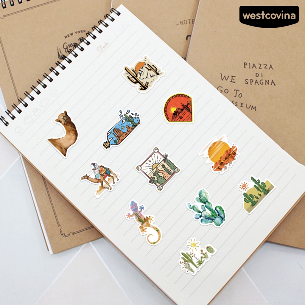 [COD]♪Bộ 50 Miếng Dán Chống Thấm Nước Tự Dính Trang Trí Sổ Tay