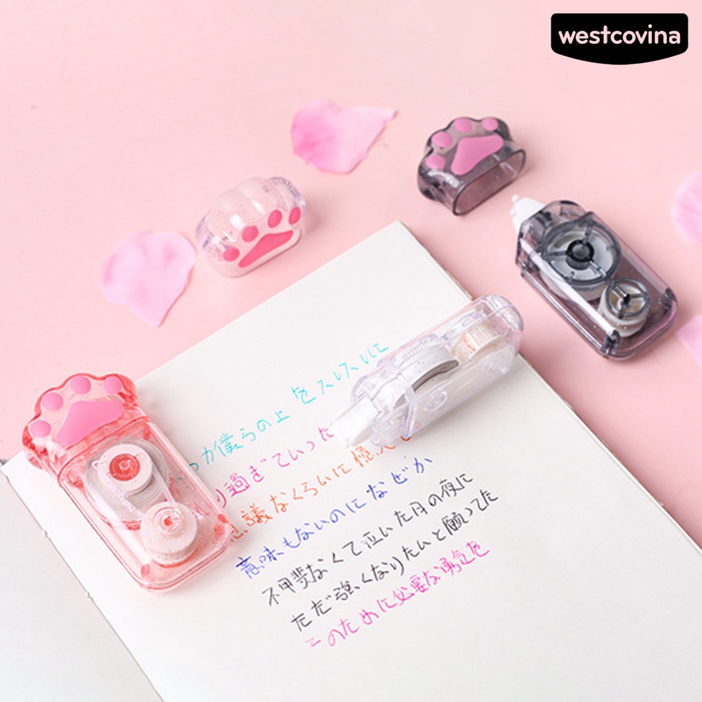 [COD]♪Băng Keo Chỉnh Sửa Tư Thế Dạng Trượt Bằng Nhựa Trong Suốt Hình Chân Mèo Màu Trắng