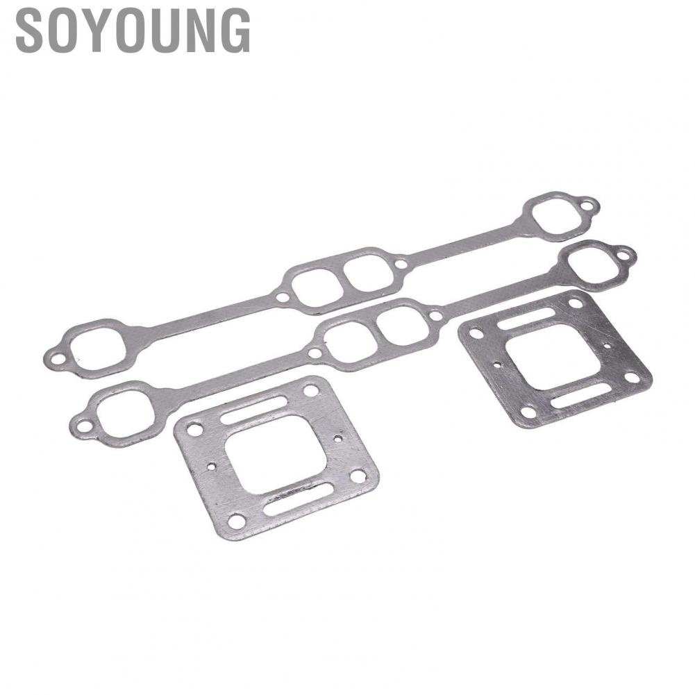 Soyoung Exhaust Gasket Manifold  Easy Operation 4 PCS Sealed Engine Exhaust Gasket Manifold  for Engine