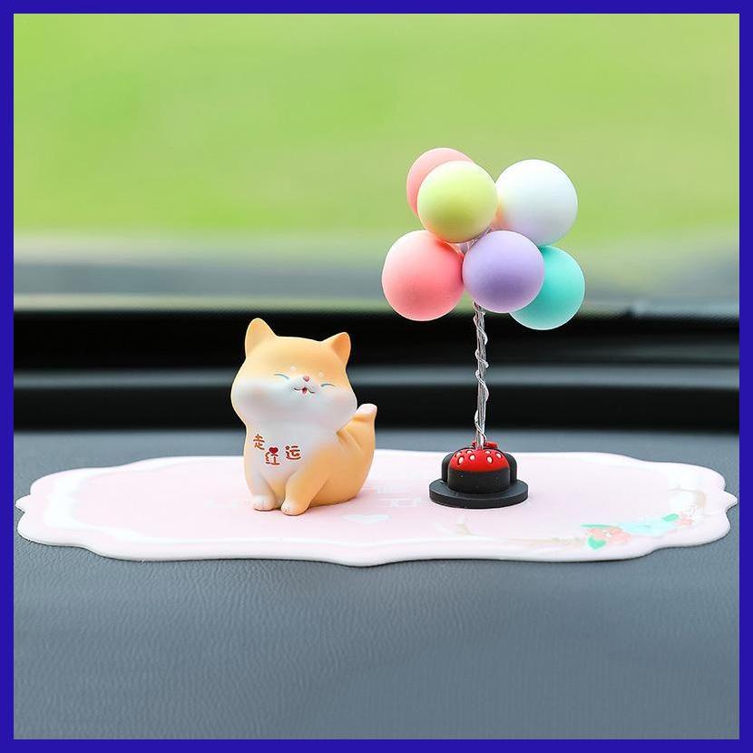 Đồ trang trí Chú Chó Bong Bóng Nhiều Màu Mini Dễ Thương Trang Trí Bảng Điều Khiển Xe Hơi