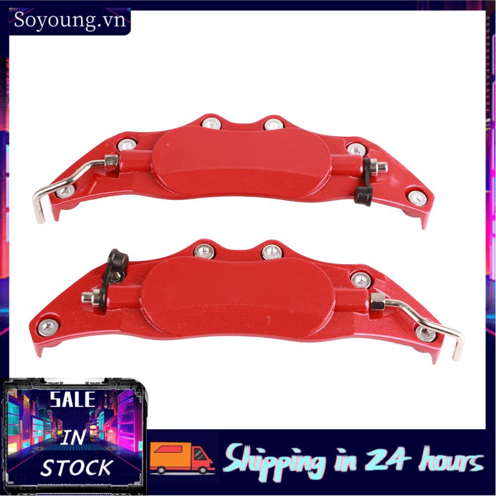 Soyoung Universal Caliper Covers Strong Strength Aluminum Alloy Brake Protector Cover for Car Red Small