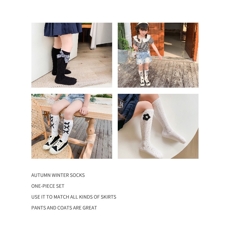 Vớ Đính Nơ Họa Tiết Hoa Phong Cách Hàn Quốc Thời Trang Mùa Hè Xinh Xắn Cho Bé Gái