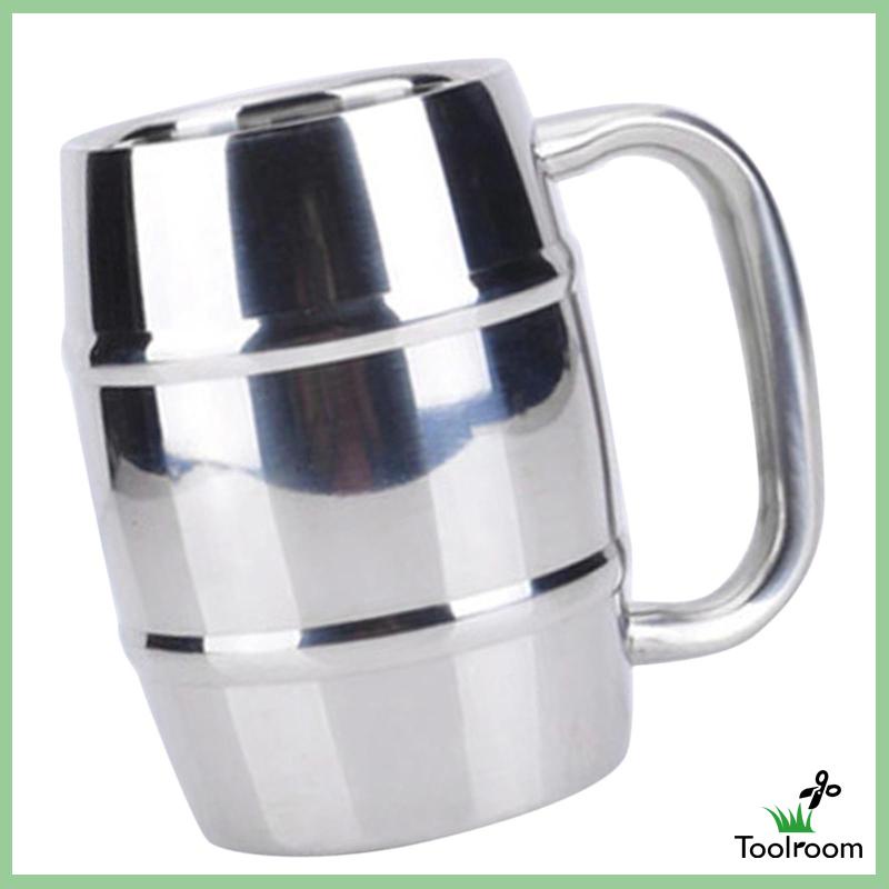 Cốc Uống Trà Cà Phê Hai Lớp Bằng Thép Không Gỉ 300ml