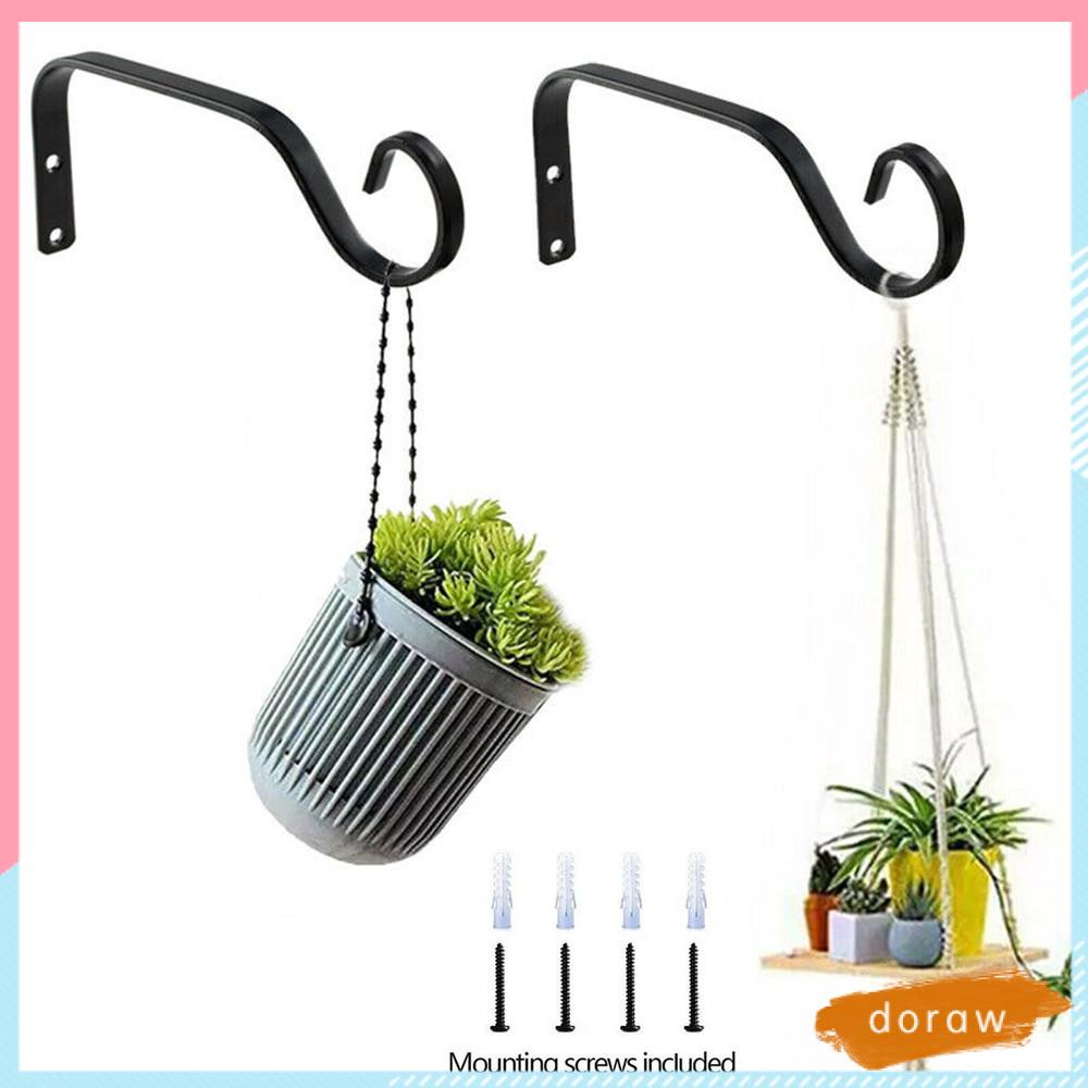Set 2 Móc Sắt Treo Chậu Hoa Gắn Tường Trang Trí Phong Cách Vintage