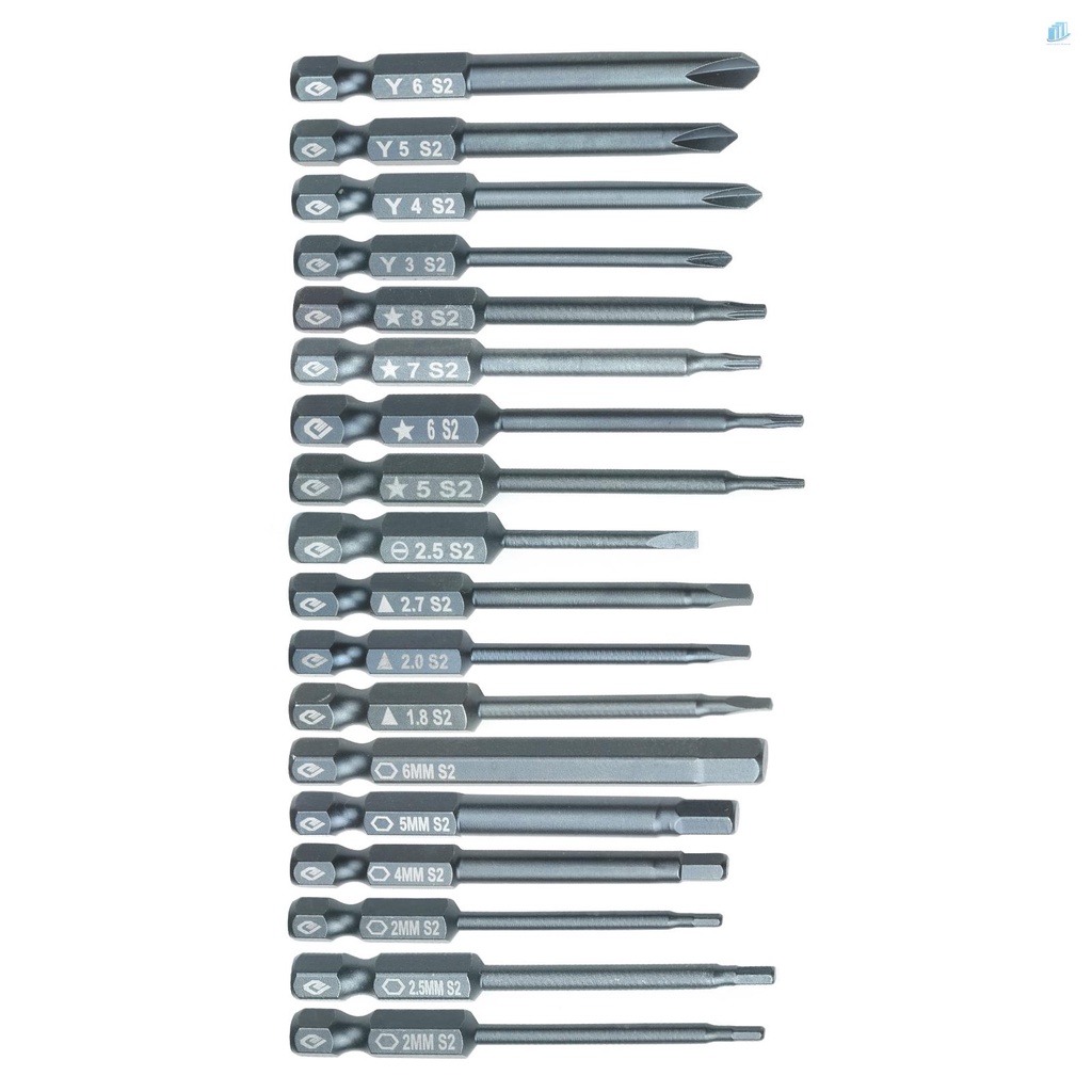 Set 10 Mũi Khoan Từ Tính 1 / 4 Inch 65mm S2 Bằng Hợp Kim Thép Chuyên Nghiệp