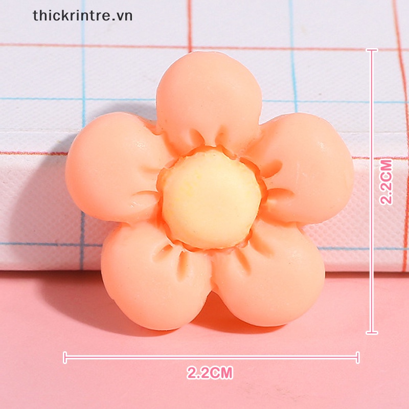 Set 10 Kẹp Tóc Hình Hoa Hướng Dương Bằng Nhựa Resin Có Nam Châm Gắn Tủ Lạnh / Điện Thoại DIY