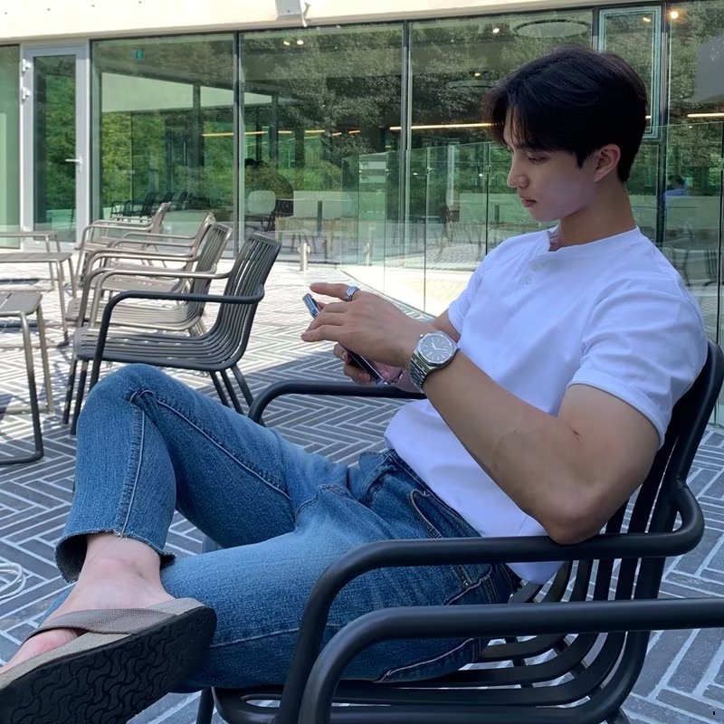 Áo thun VUNC ngắn tay phong cách Hàn Quốc thời trang mùa hè dành cho nam