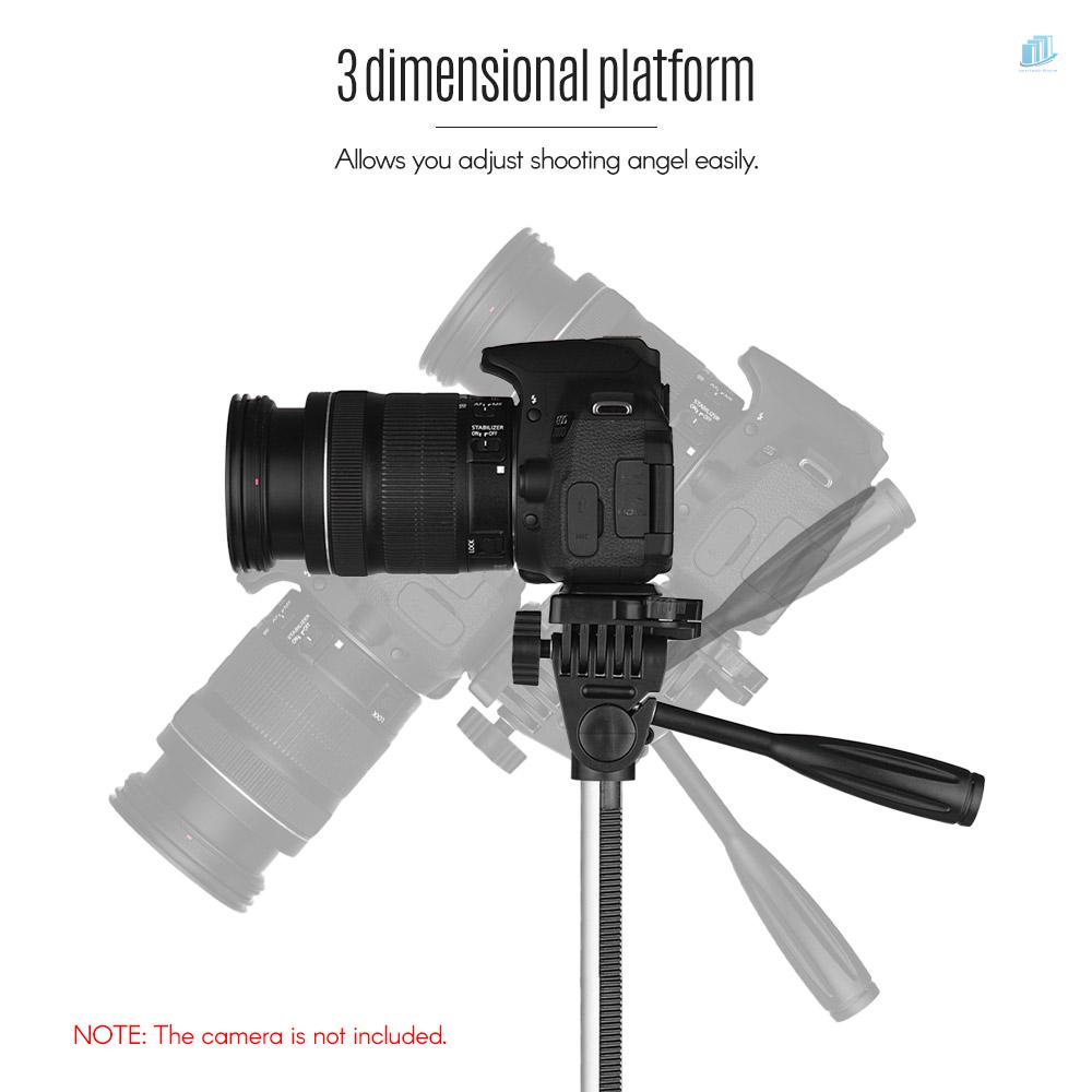 Giá Đỡ Ba Chân Bằng Hợp Kim Nhôm Trọng Lượng Nhẹ 3kg Cho smartwatchinone Andoer Chụp Ảnh Giá Đỡ Điện Thoại / Máy Ảnh DSLR Tăng Chiều Cao 135cm / 53in Kèm Túi Đựng Tiện Dụng 135cm