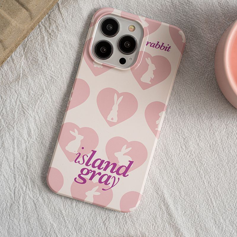 Ốp Điện Thoại Cứng Họa Tiết Thỏ Hồng Dễ Thương Cho Iphone Xr 12 7813 11 Plus Max 14 pro