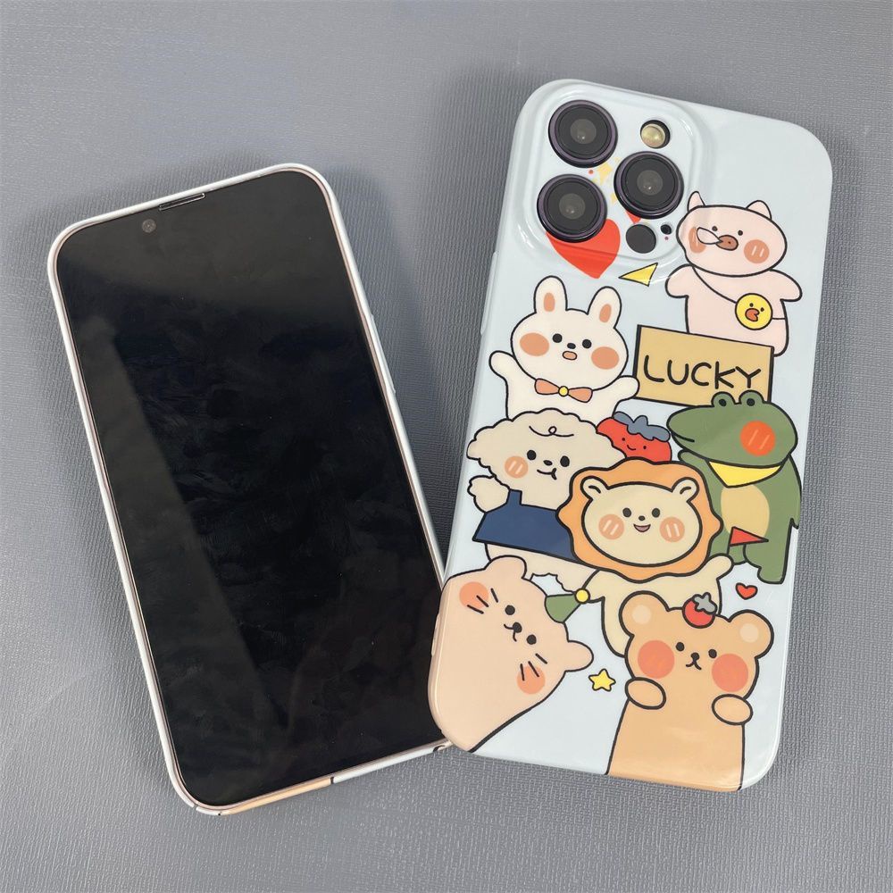 Ốp Điện Thoại Cứng Họa Tiết Hoạt Hình Dâu Tây Dễ Thương Cho Iphone11 xsmax 12 / 14pxr / Film TWZD 11