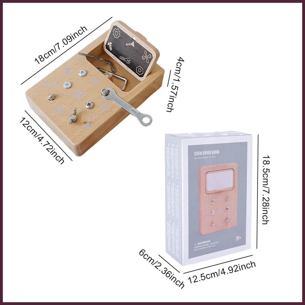Đồ Chơi Bảng Mở Khóa Tuốc Nơ Vít Giáo Dục Sớm Cho Bé Mẫu Giáo