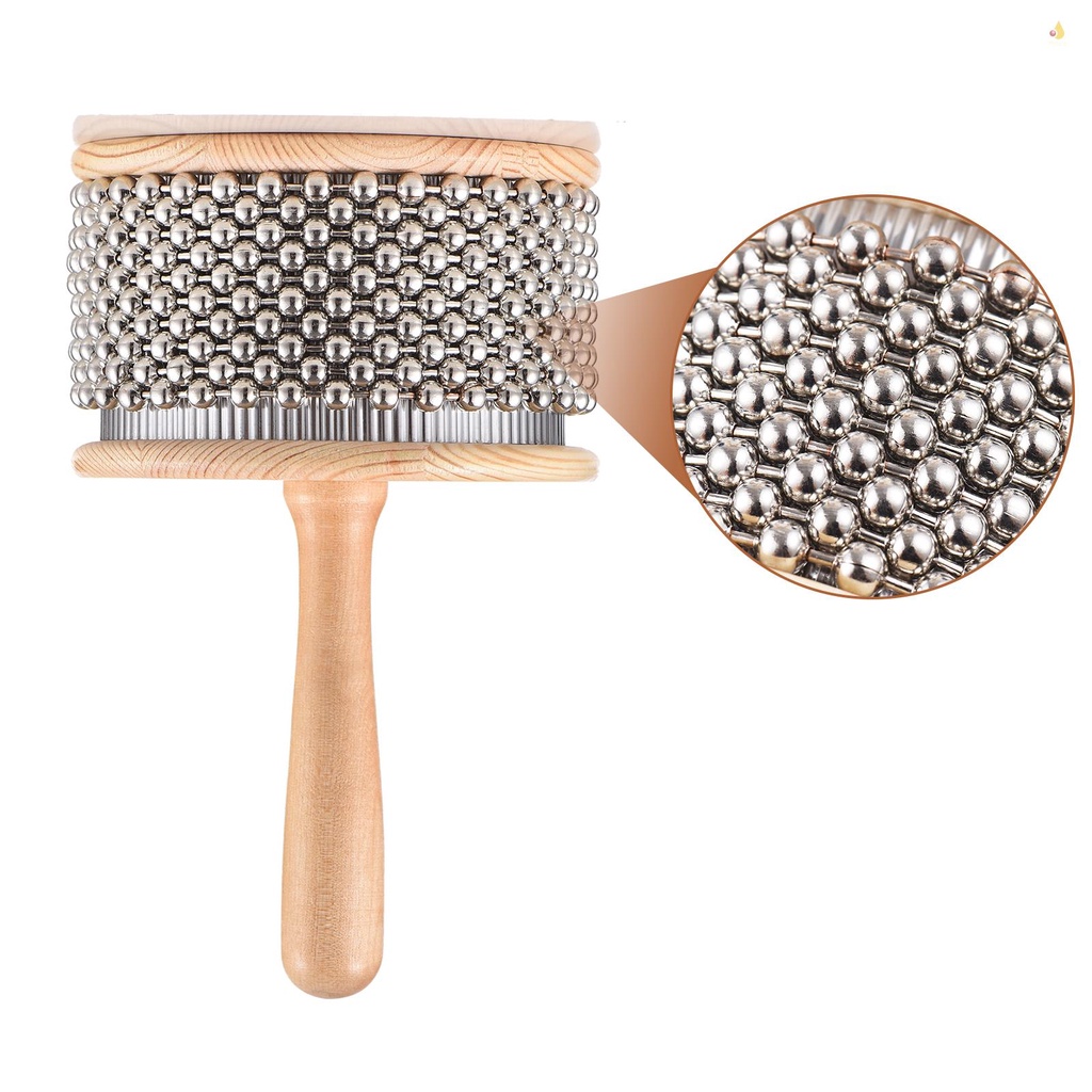 Bộ Nhạc Cụ Cabasa Hạt Kim Loại &amp; Xi Lanh Lắc Tay Kích Thước Vừa / Nhỏ Giọt Cho Lớp Học