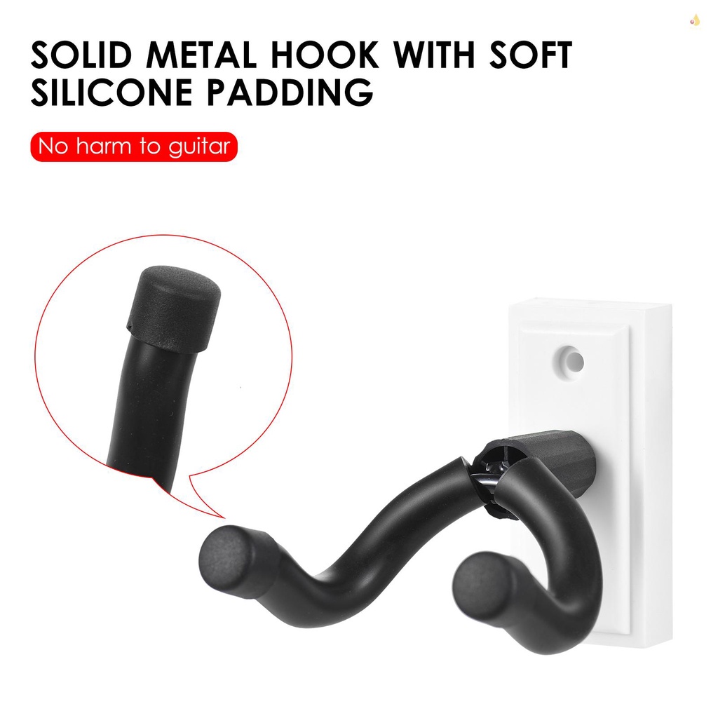 Giá Đỡ Đàn Guitar Gắn Tường Bằng Kim Loại Màu Đen Chắc Chắn Đa Năng Tiện Dụng