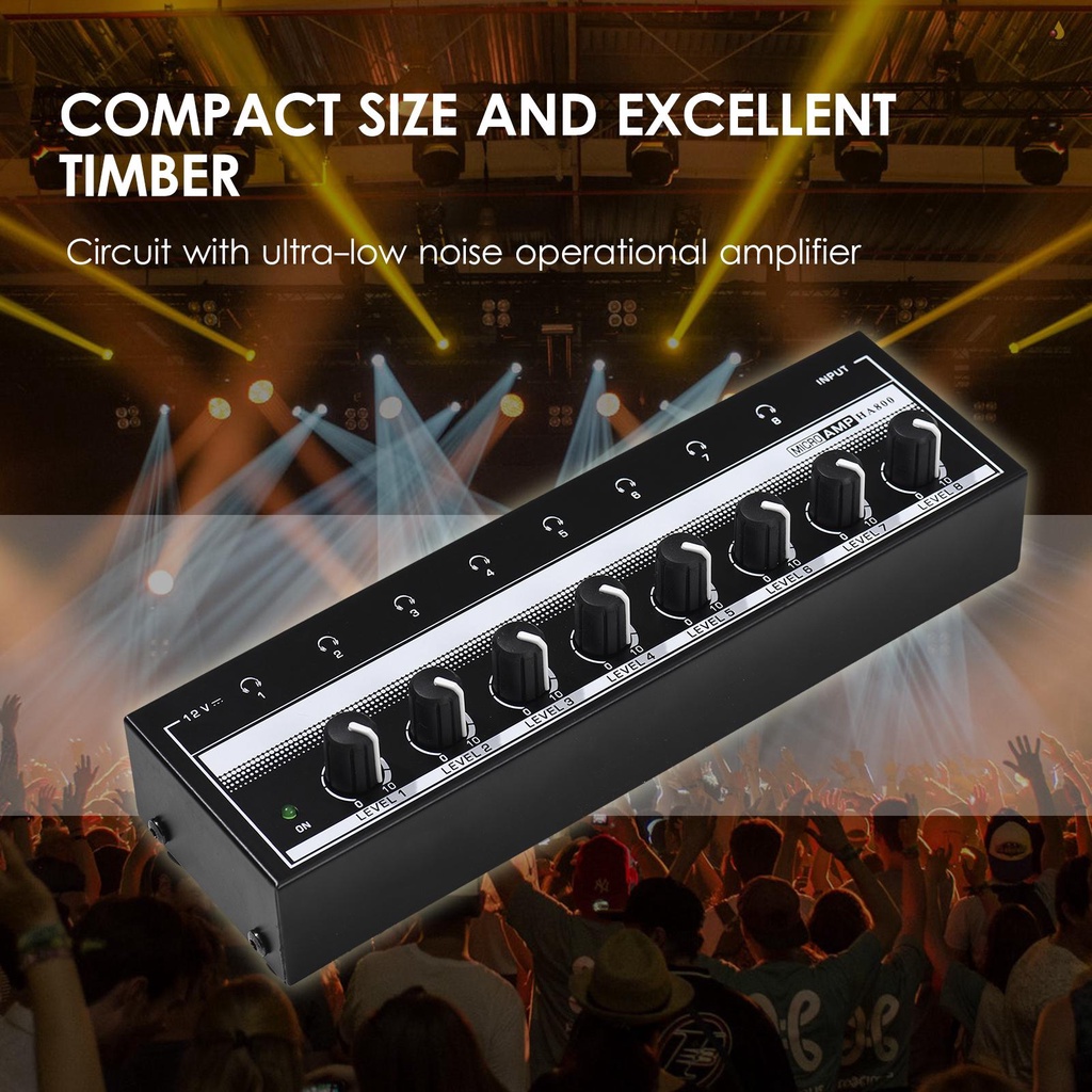 Bộ Khuếch Đại Âm Thanh Tai Nghe HA800 mynice HA800 Chuyên Dụng Chất Lượng Cao Bộ Chuyển Đổi Micro Mini 8 Kênh Siêu Mỏng 8 Kênh Chuyên Dụng