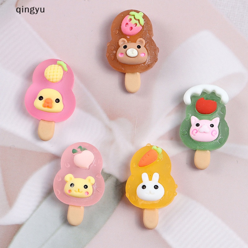 Bộ 3 Cây Kem Mini Bằng Resin Phát Sáng Dùng Trang Trí Điện Thoại / Móc Khóa DIY