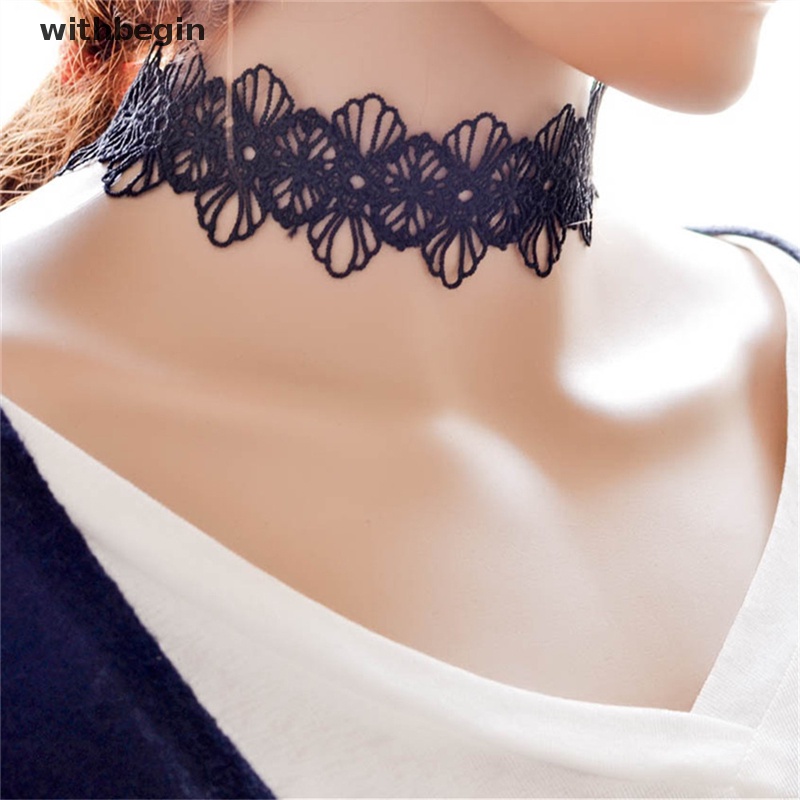 Vòng Cổ Choker Ren Màu Đen Phong Cách Cổ Điển